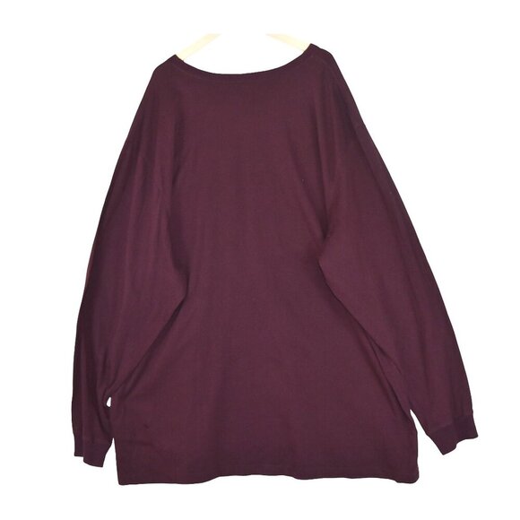 Carhartt 4XLT Burgundy Pocket Tee Workwear Long Sleeve Loose Fit - Picture 2 of 6